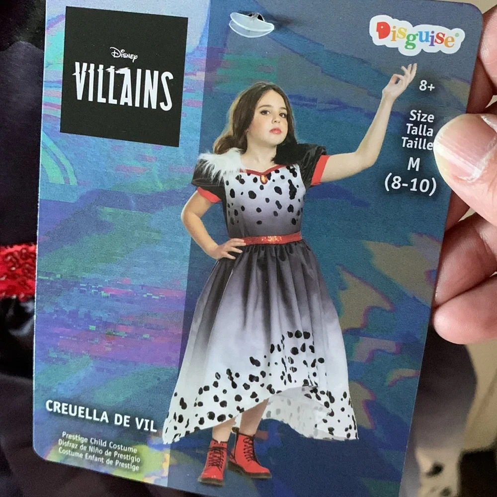 Disney villains, Cruella De Vil sz M 8-10 costume nwt